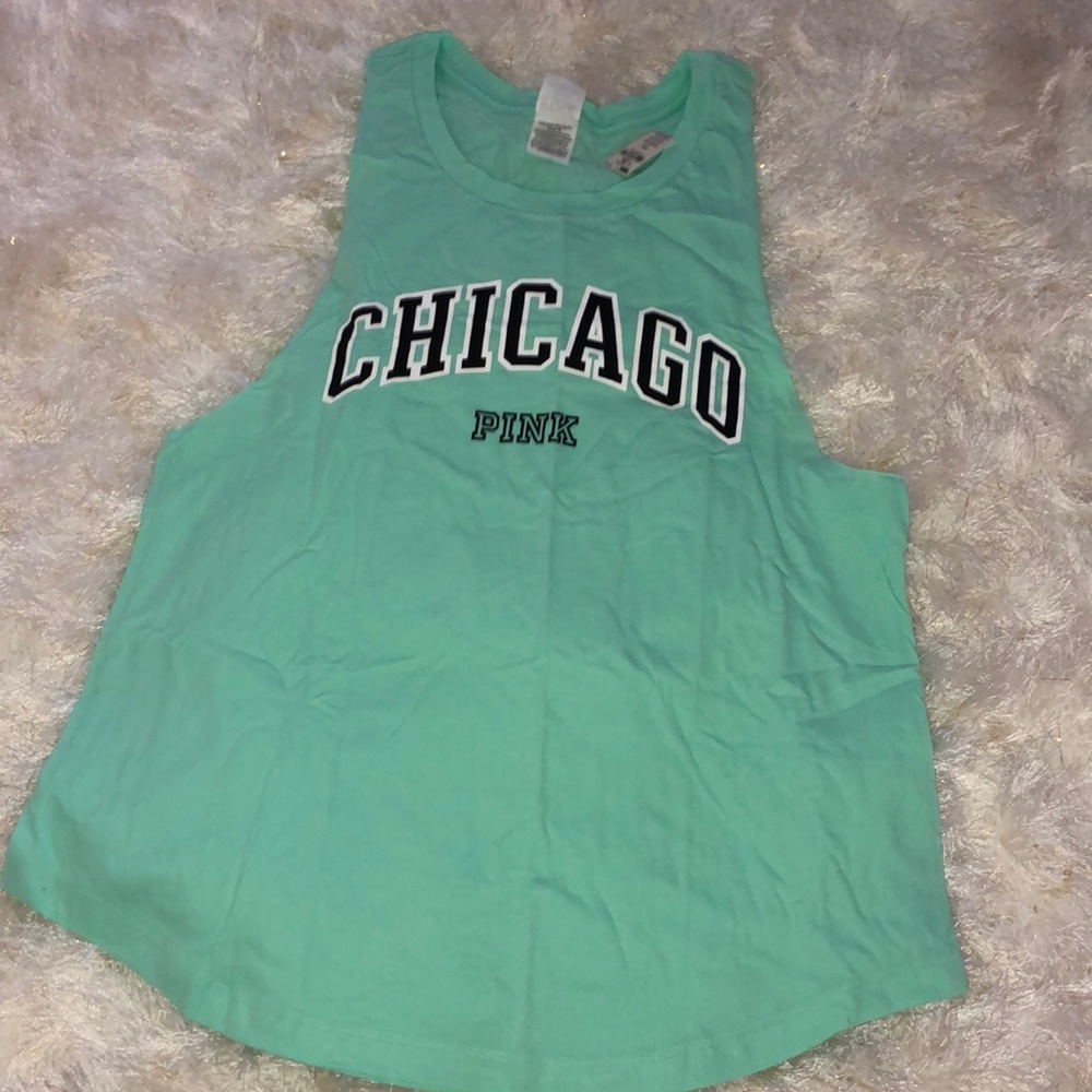 Vs pink Chicago muscle tank